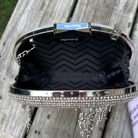 Olga Berg Bria Crystal Fringe Evening Bag - Picture 8 of 10